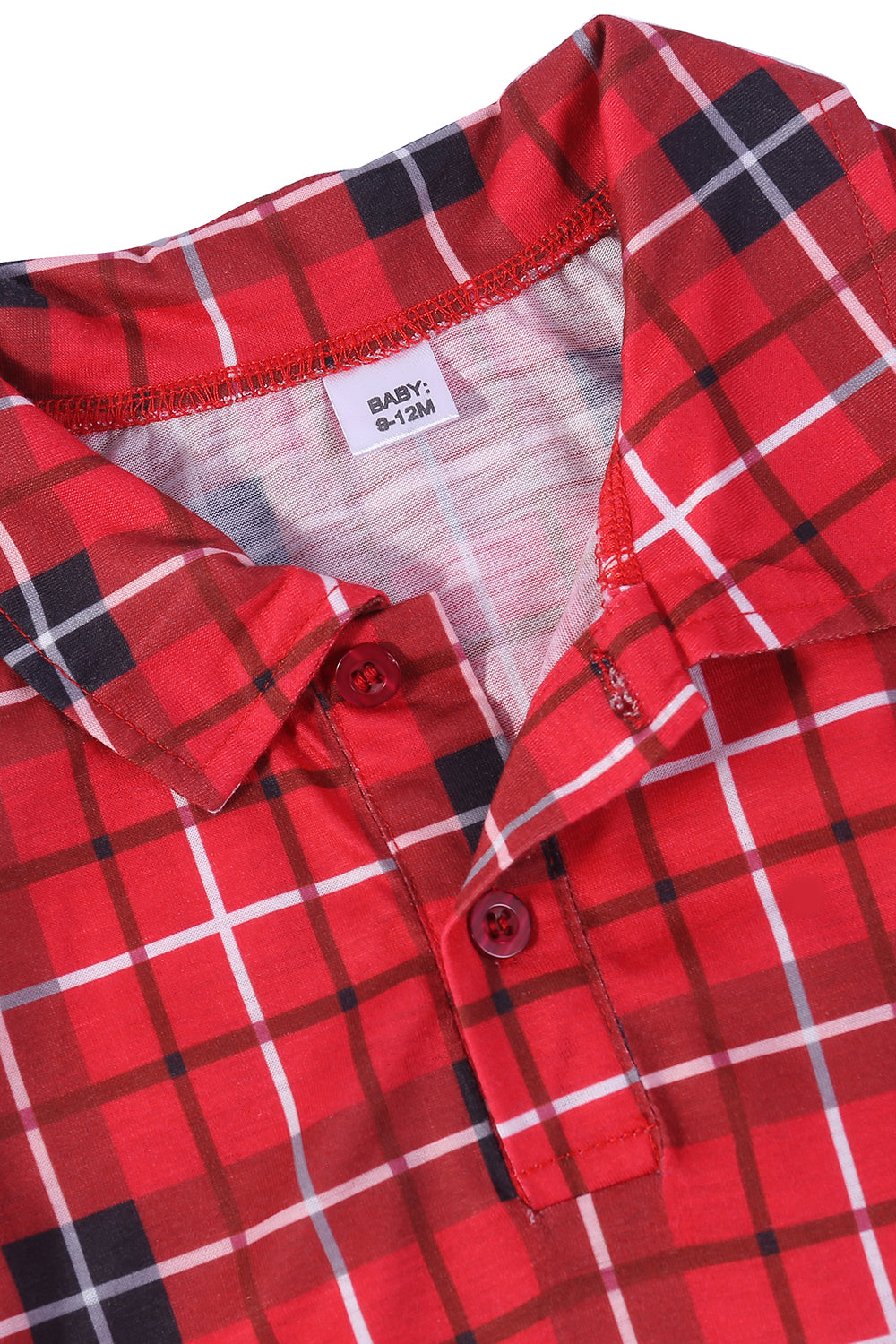 Rødrutete familiejulepyjamas