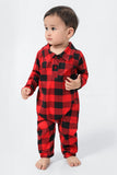 Red Plaid Christmas Family Matchende 2 stykker pyjamassett
