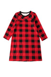 Red Plaid Christmas Family Matchende 2 stykker pyjamassett