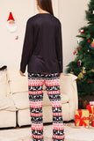 Black Deer og Snowflake Christmas Family Matchende pyjamassett