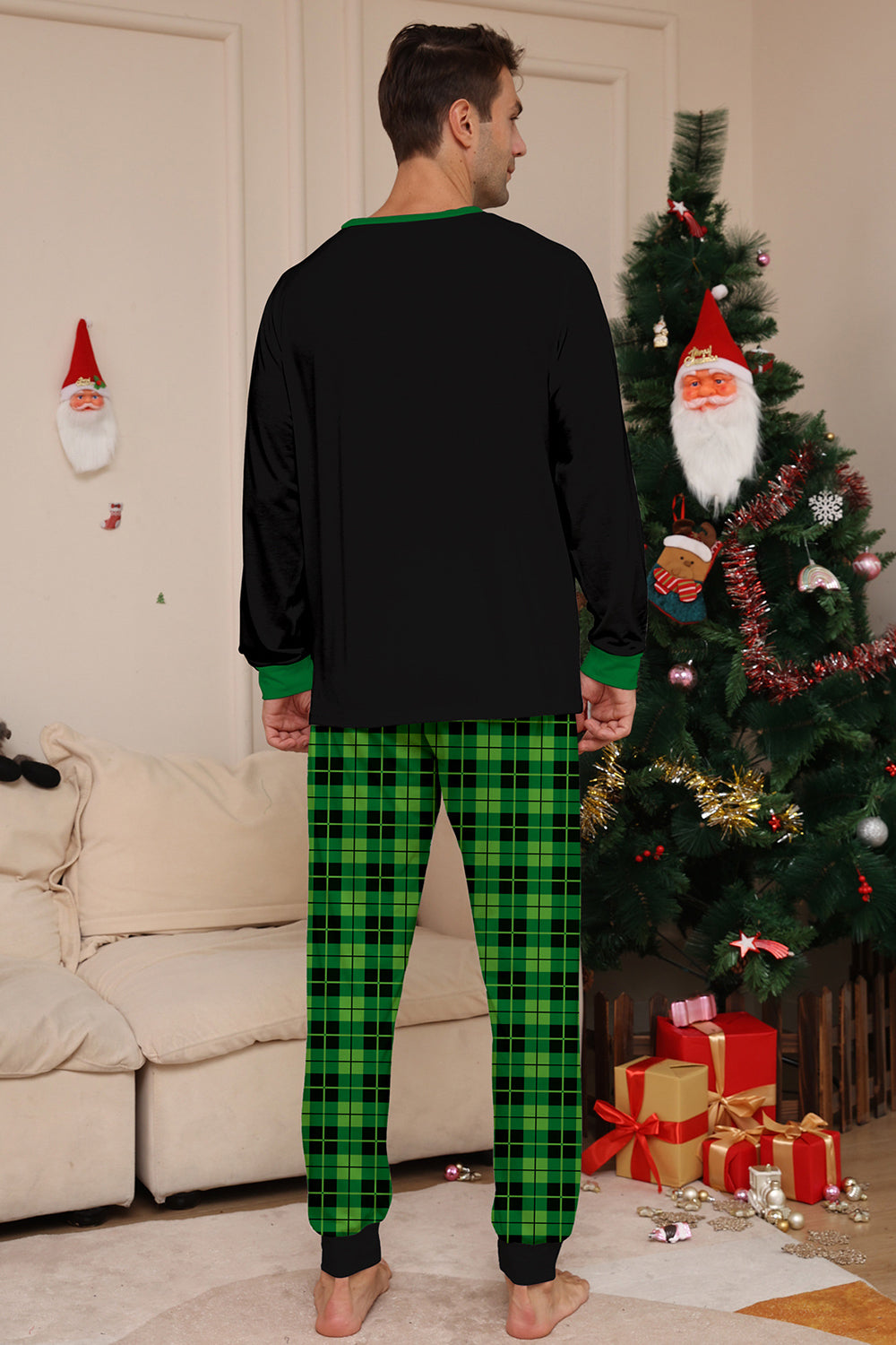Familie Christmas Wine Lover Dinosaur Print pyjamas Set