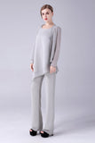 Jumpsuit/buksedress skiller Scoop ankellang Chiffon Brudekjolens mor