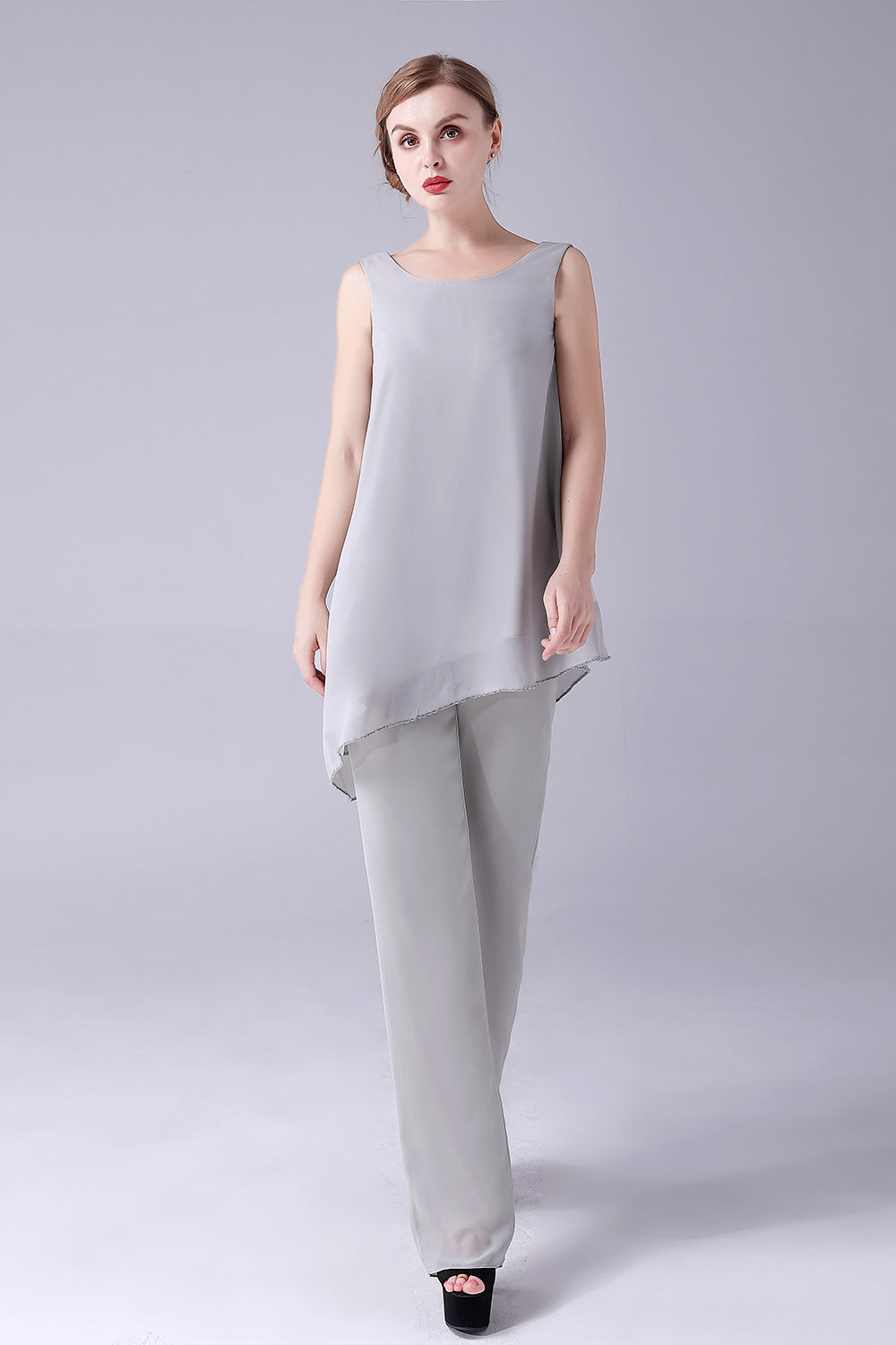 Jumpsuit/buksedress skiller Scoop ankellang Chiffon Brudekjolens mor