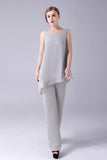 Jumpsuit/buksedress skiller Scoop ankellang Chiffon Brudekjolens mor