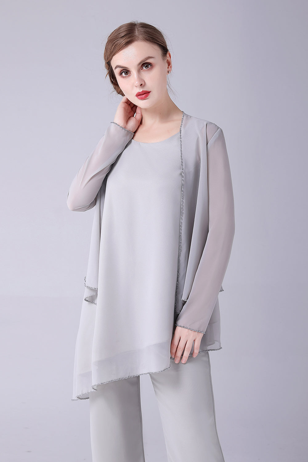 Jumpsuit/buksedress skiller Scoop ankellang Chiffon Brudekjolens mor