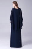 A-Line Scoop Neck Gulvlengde Chiffon Mor til bruden kjole