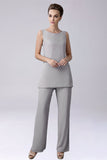 Sliver jumpsuit/buksedress skiller gulvlang chiffon mor til brudekjolen