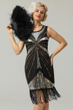 Svart 1920-tallet kjole med paljetter