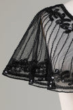 Black Beaded Glitter 1920-tallet kappe for kvinner