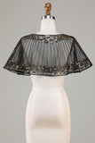 Black Beaded Glitter 1920-tallet kappe for kvinner