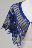 Glitter Black Sequins 1920-tallet Kappe med perler