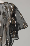 Golden Glitter Sequins 1920-tallet Kappe med perler