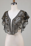Beaded Golden Sequins 1920-tallet kappe