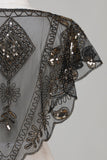 Beaded Golden Sequins 1920-tallet kappe