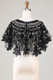 Glitterpaljetter Svart kappe fra 1920-tallet