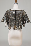 Glitterpaljetter Svart kappe fra 1920-tallet