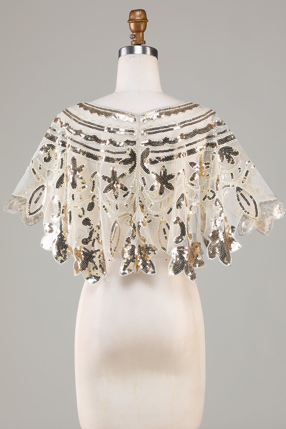 Glitterpaljetter Svart kappe fra 1920-tallet
