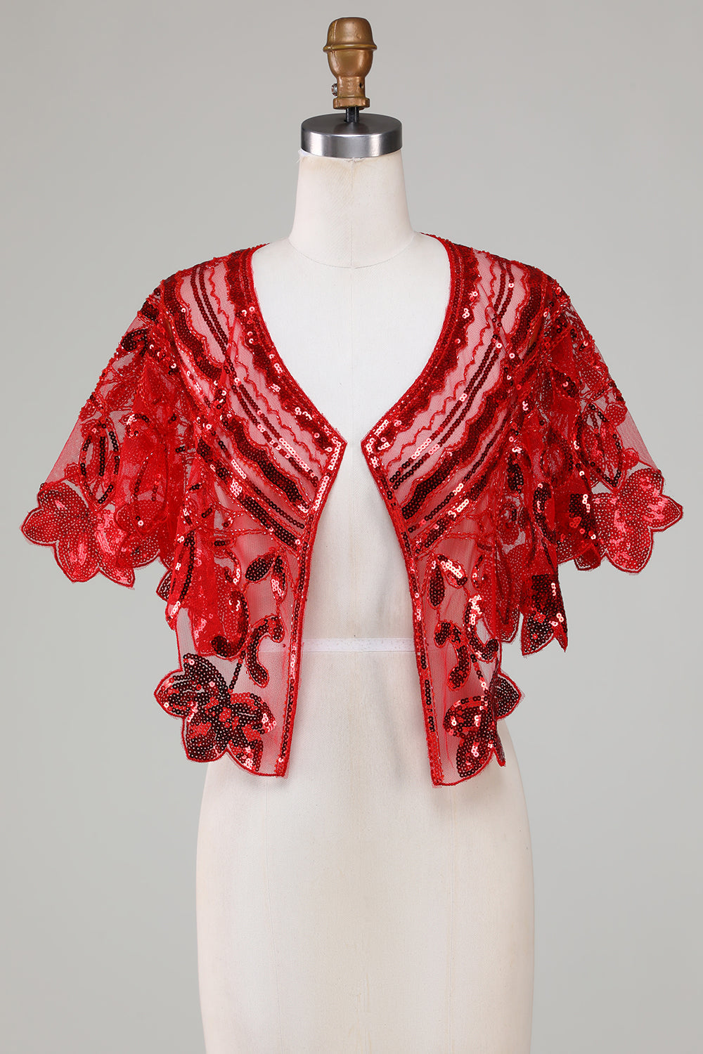 Glitterpaljetter Svart kappe fra 1920-tallet