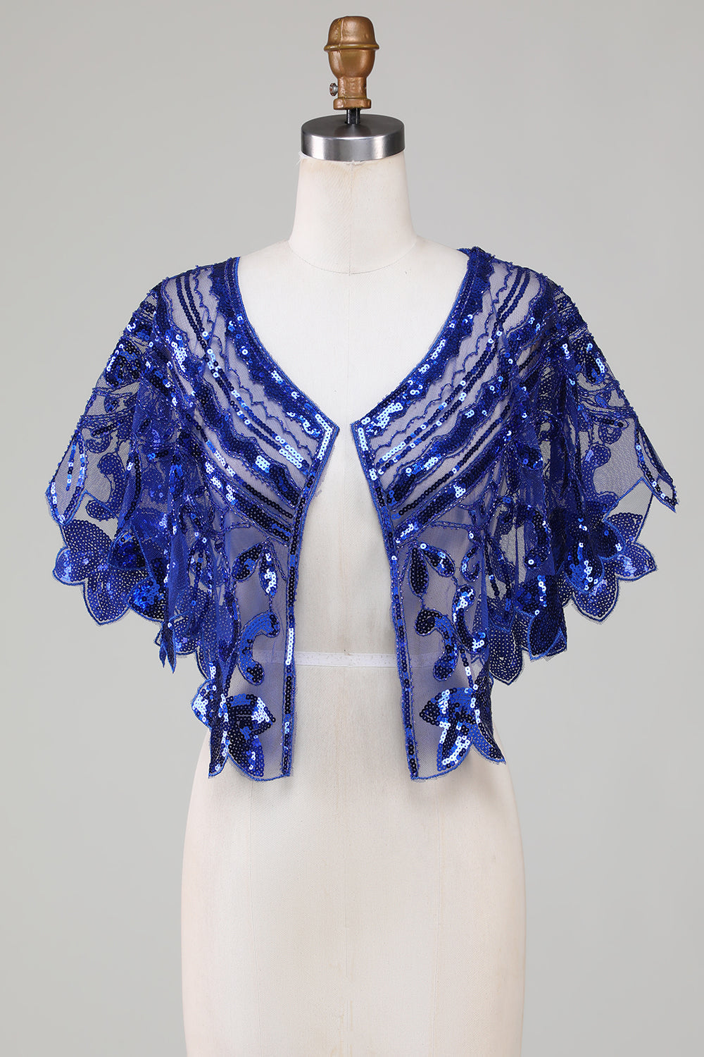Glitterpaljetter Svart kappe fra 1920-tallet