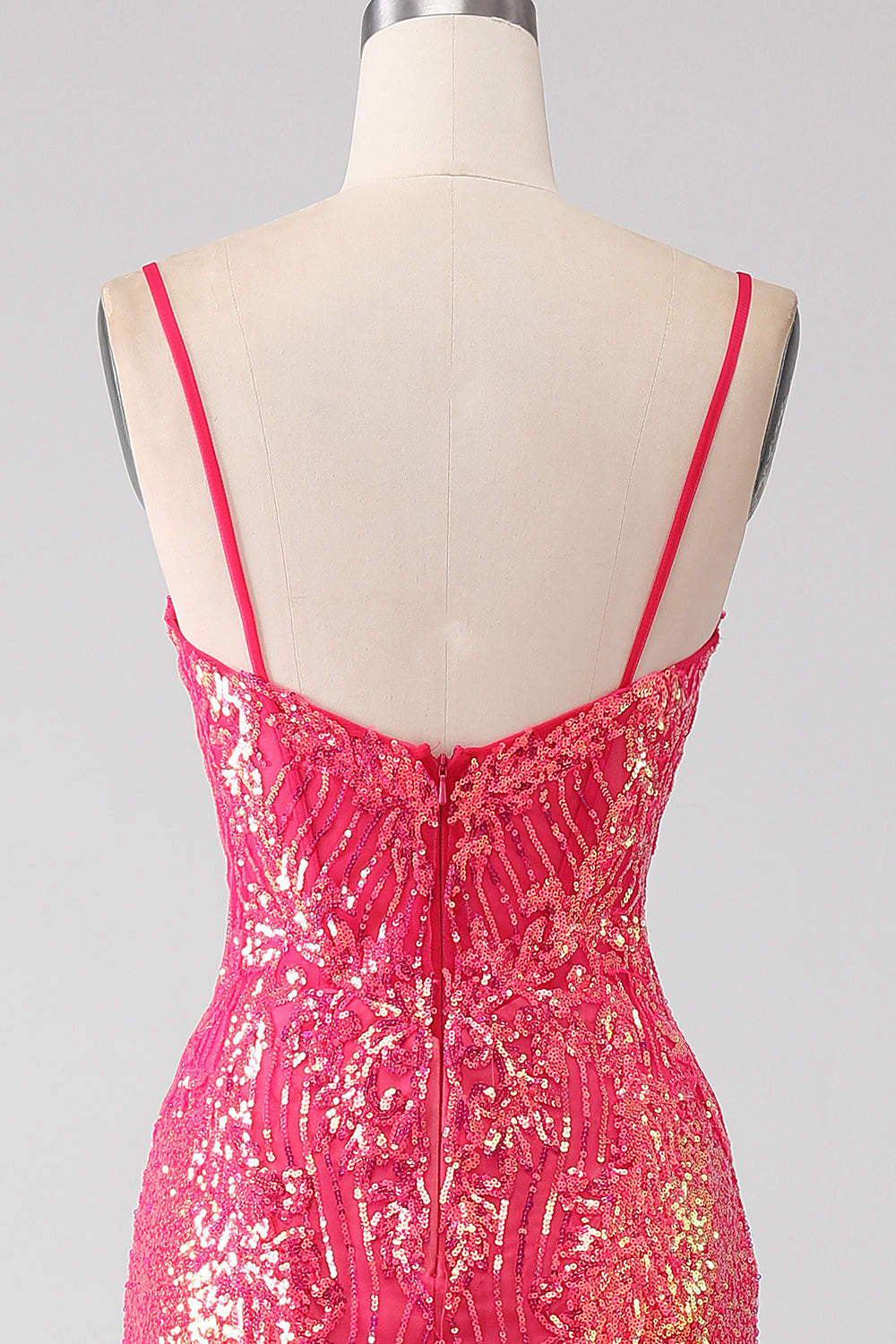 Sparkly Mermaid Fuchsia Prom kjole med paljetter