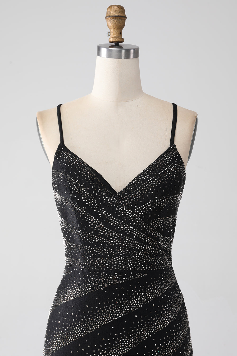 Mermaid Beaded Black Prom kjole med Slit