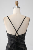 Mermaid Beaded Black Prom kjole med Slit