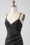 Mermaid Beaded Black Prom kjole med Slit