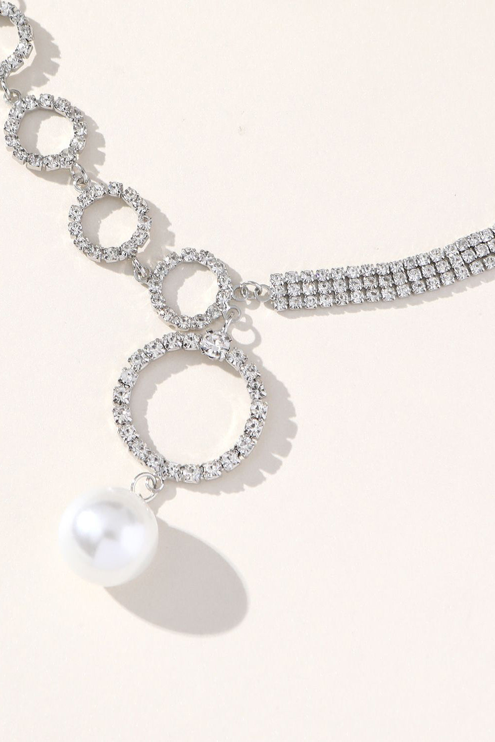 Sølv gnistrende Rhinestone Choker halskjede
