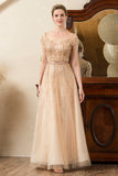 Golden Beaded Mor til Bride Dress