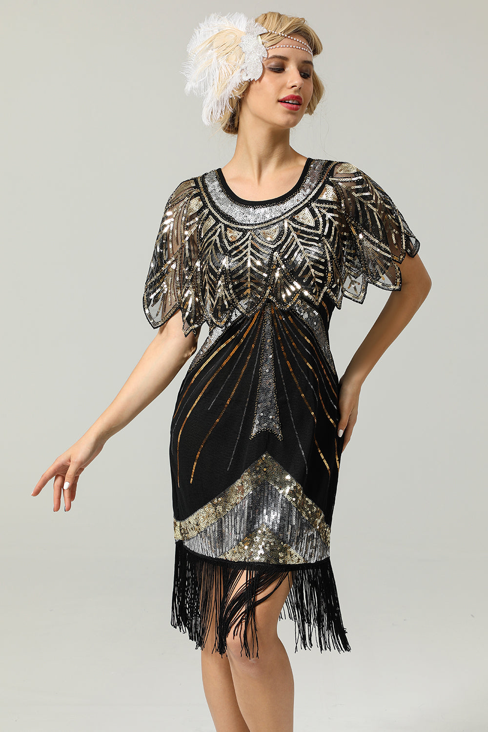 Paljetter Glitter Bolero fra 1920-tallet
