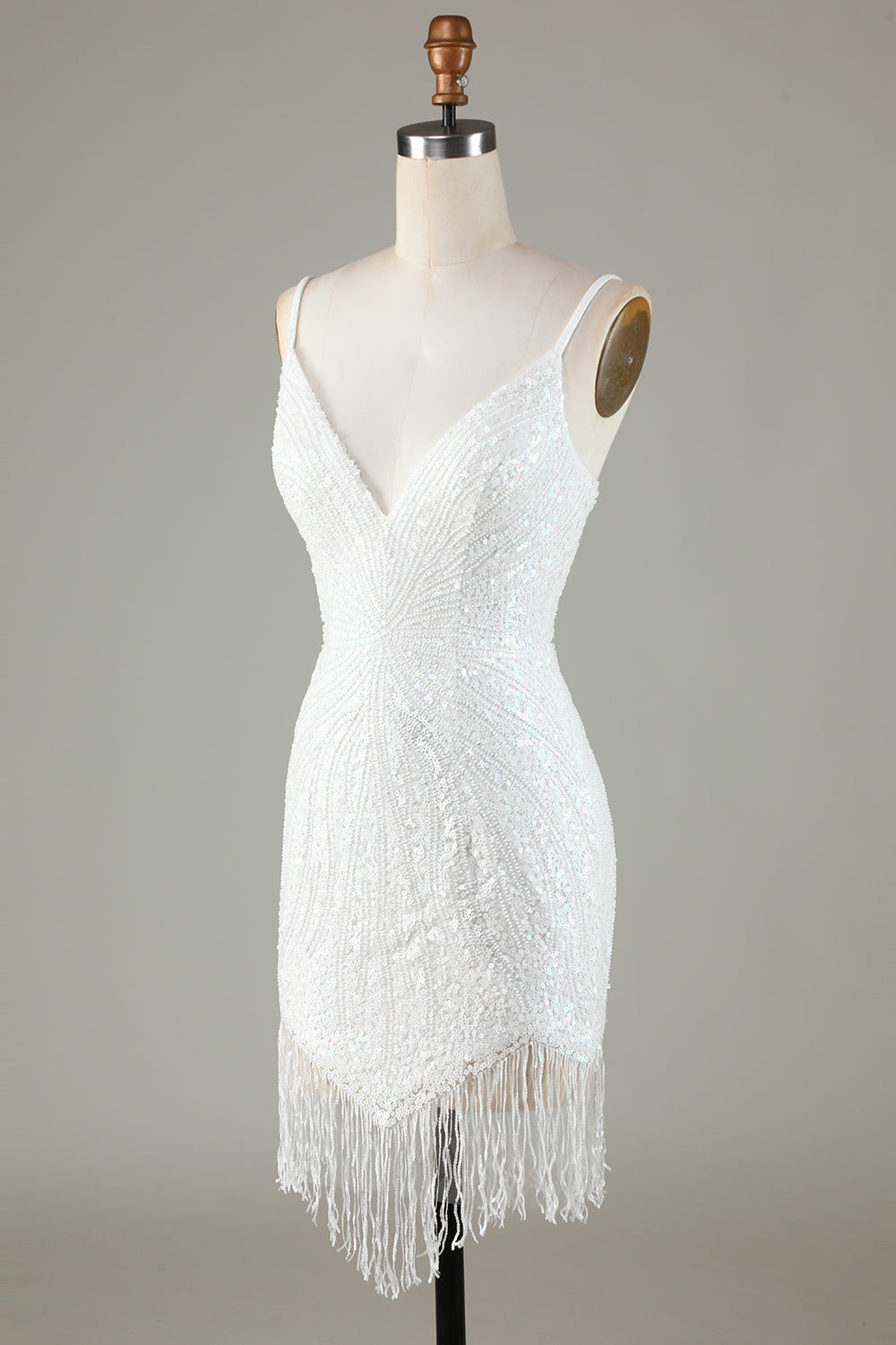 Sparkly Bodycon Spaghetti stropper Blå Lace-Up Tilbake Kort Homecoming kjole med perler