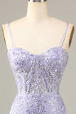 Pretty Bodycon Corset Cocktailkjole med blonder detalj