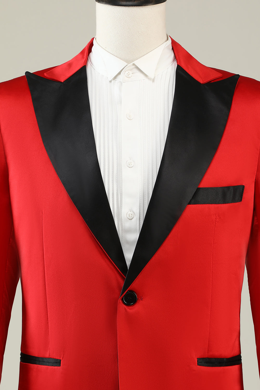 Hakket jakkerød ballblazer for menn