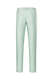 Mint Sjal Lapel En knapp Jacquard Menns Prom Suits