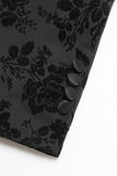 Black Peak Lapel Jacquard Prom Drakter for menn