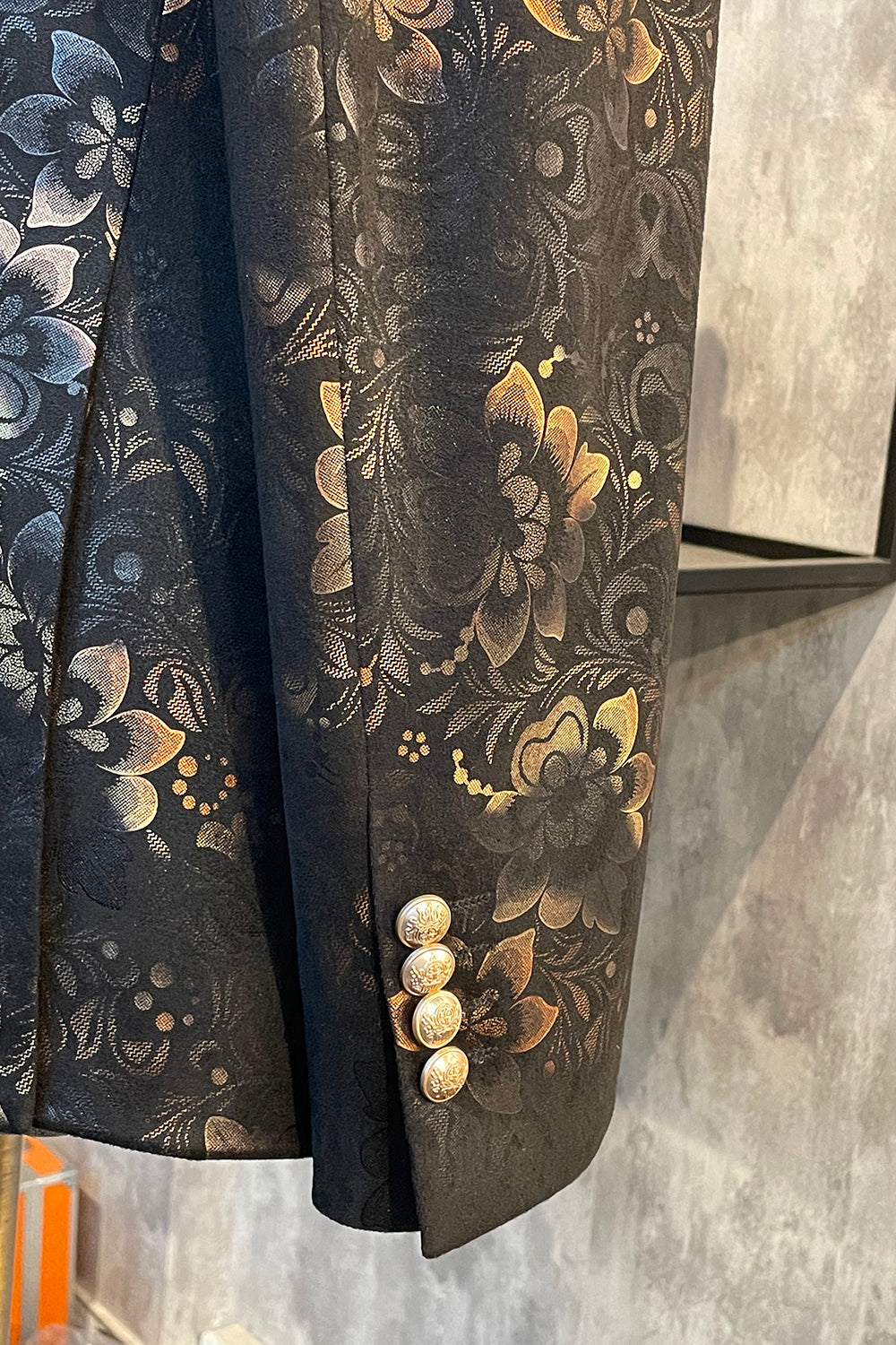 Mørkebrunt sjal jacquard Prom Blazer for menn