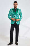 Green Peak Lapel 3 Piece Menns Wedding Suits
