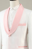 Lys rosa sjal lapel 3 stykke menn Prom Suits
