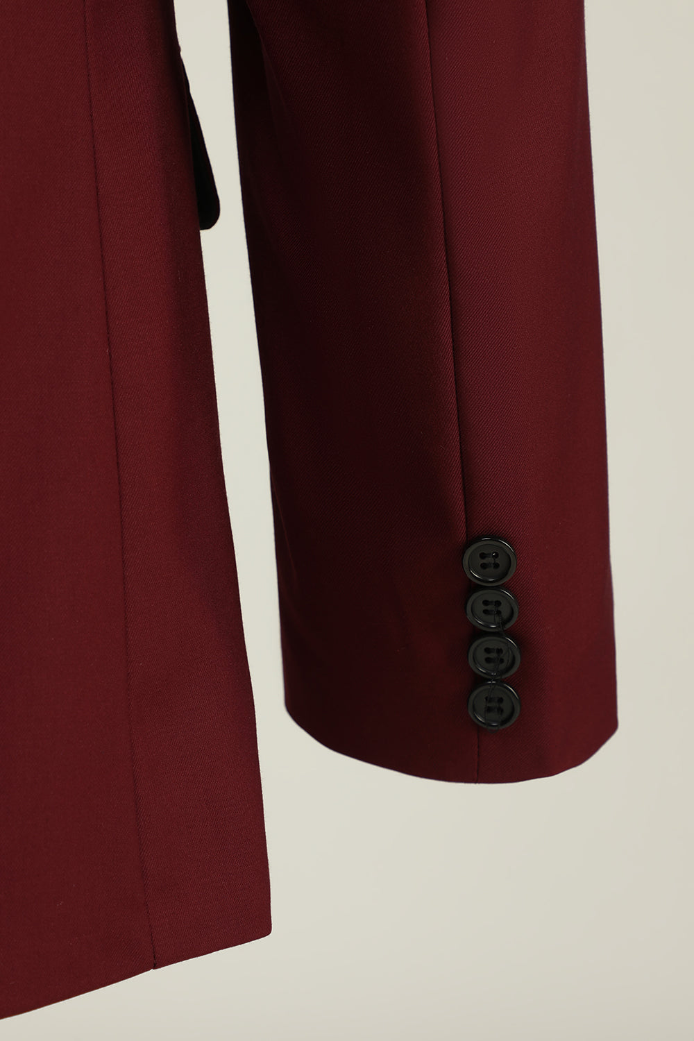 Burgund Peak Lapel 3 Piece Menns Prom Drakter