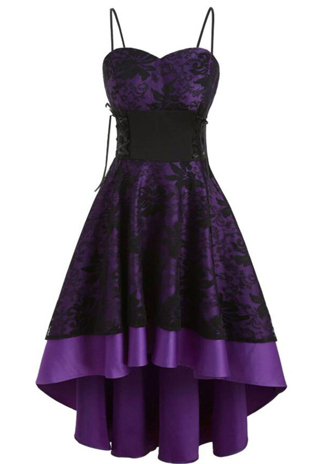 høy-lav blonder vintage kjole