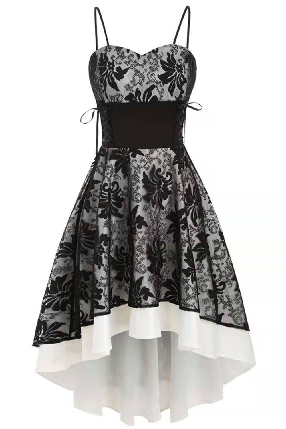 høy-lav blonder vintage kjole