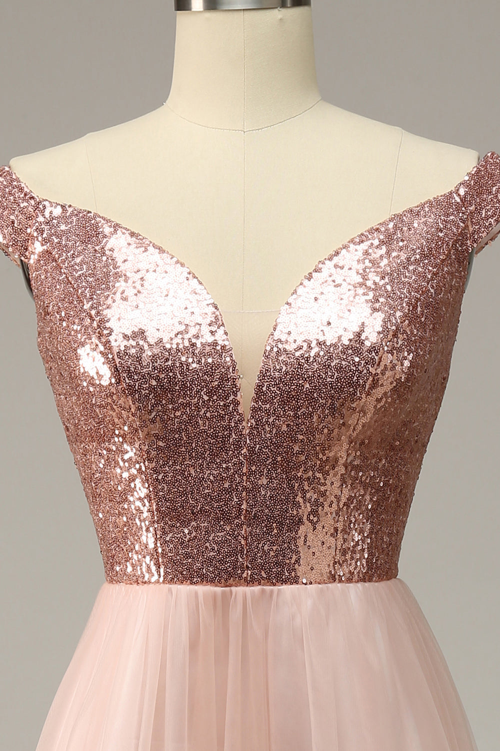 En linje av skulderen Blush Plus Size Prom kjole