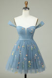 Svart En linje av skulderen Homecoming Dress