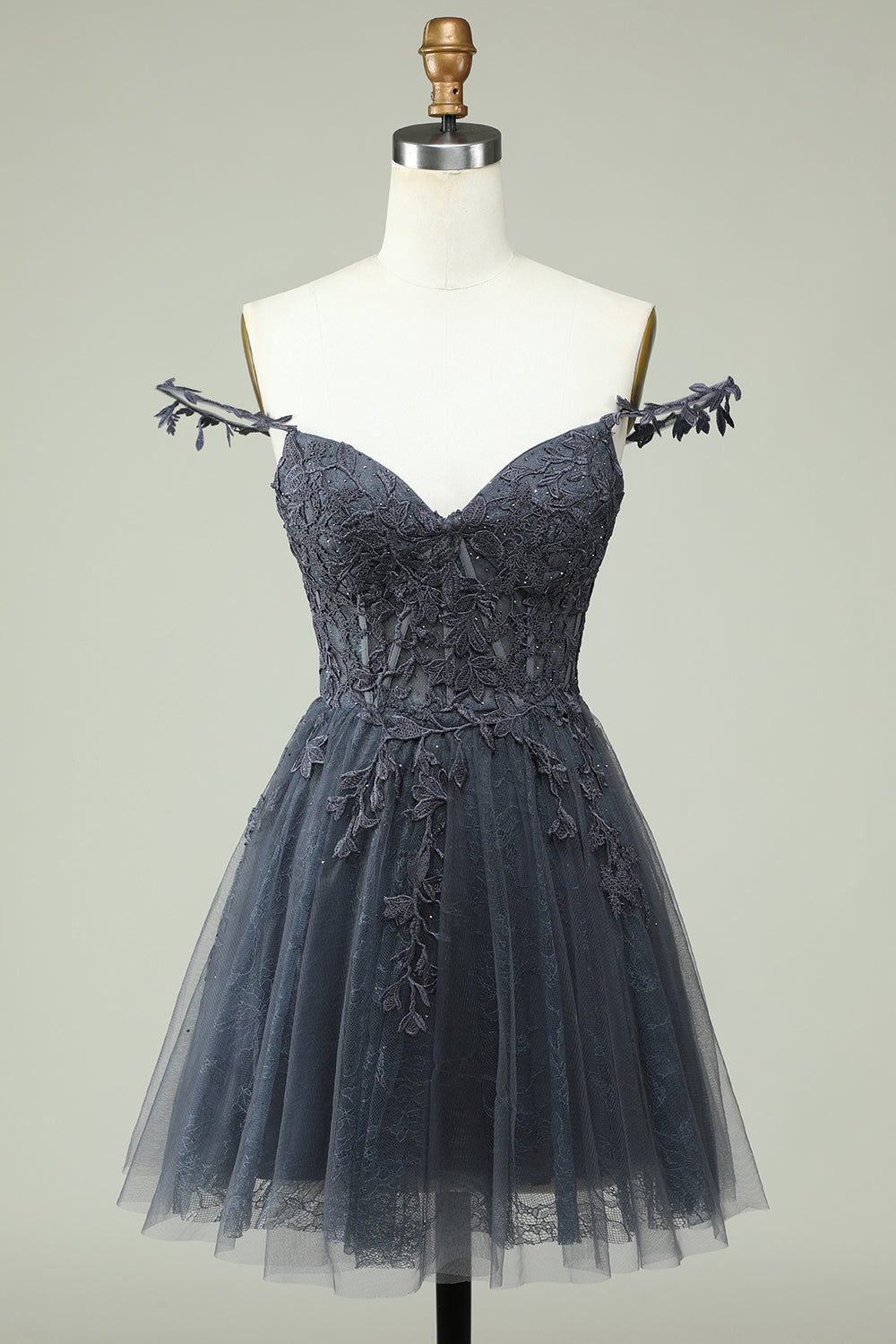 Cute A Line Spaghetti stropper Rosa Kort Homecoming kjole med Appliques