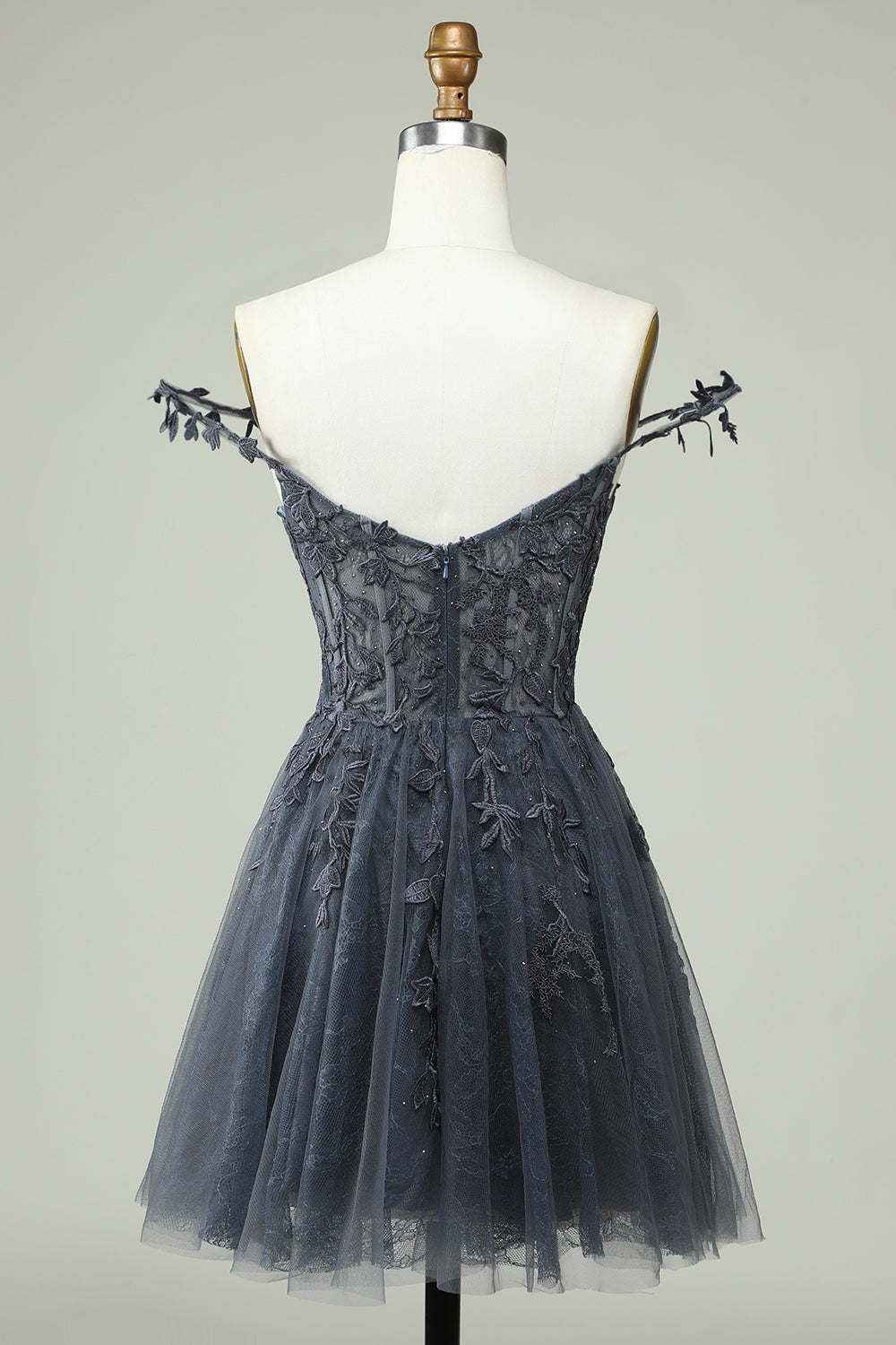 Cute A Line Spaghetti stropper Rosa Kort Homecoming kjole med Appliques