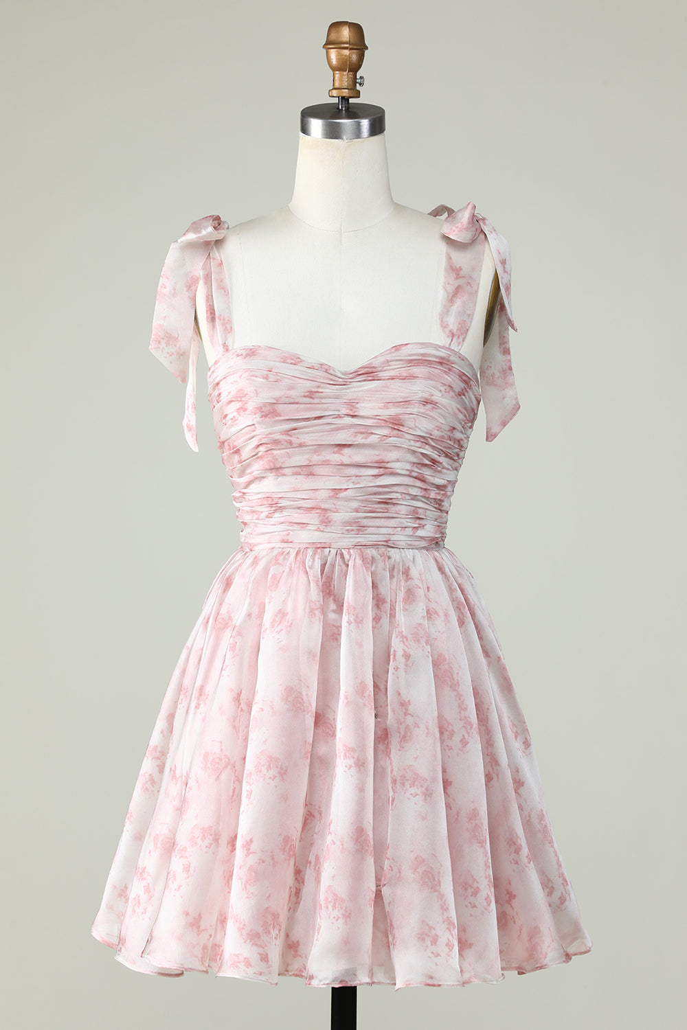 Blå A Line Spaghetti stropper Homecoming Dress