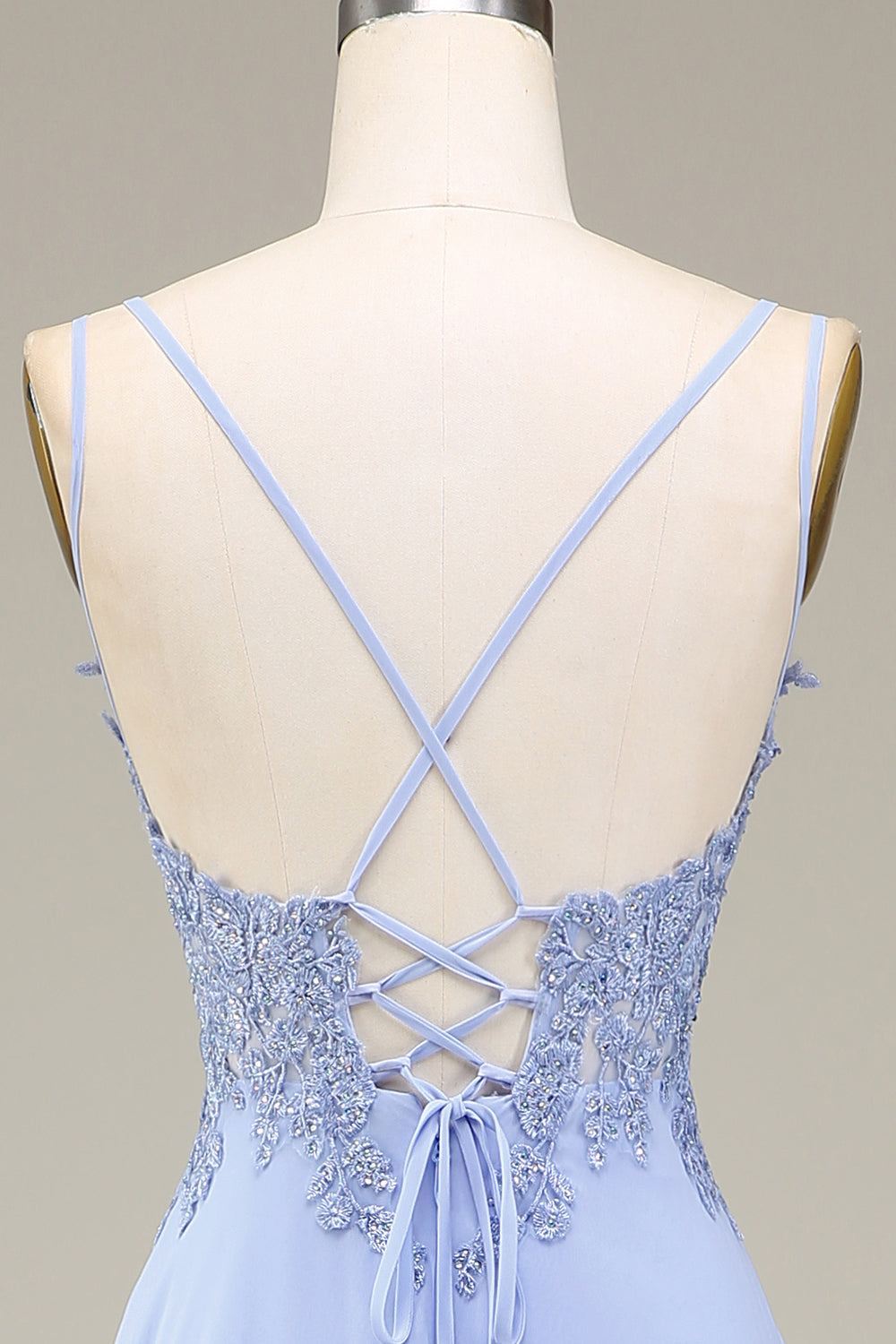 A-Line Lavendel Long Prom Kjole med Appliques