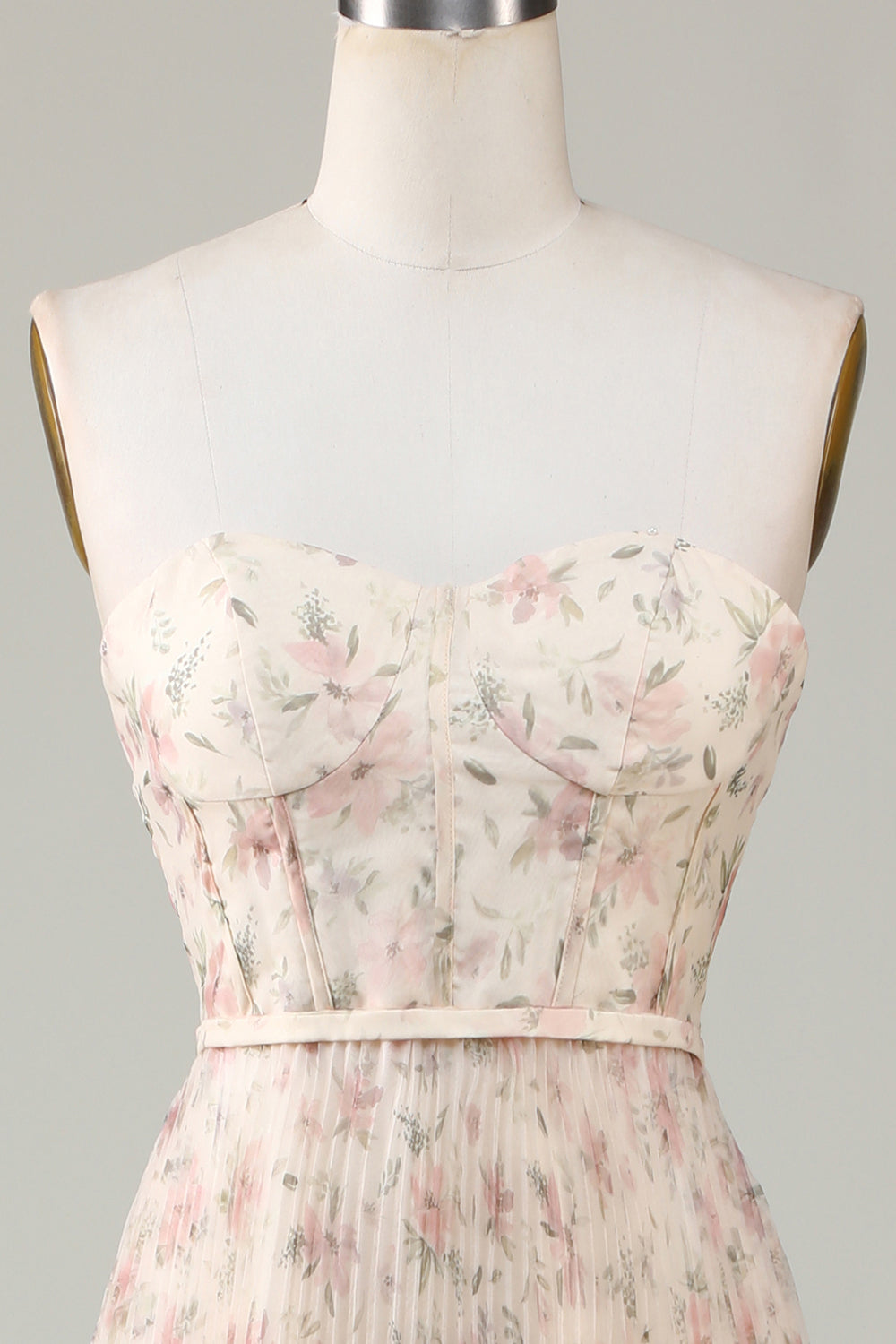 A-Line Sweetheart Champagne Flower brudepike kjole