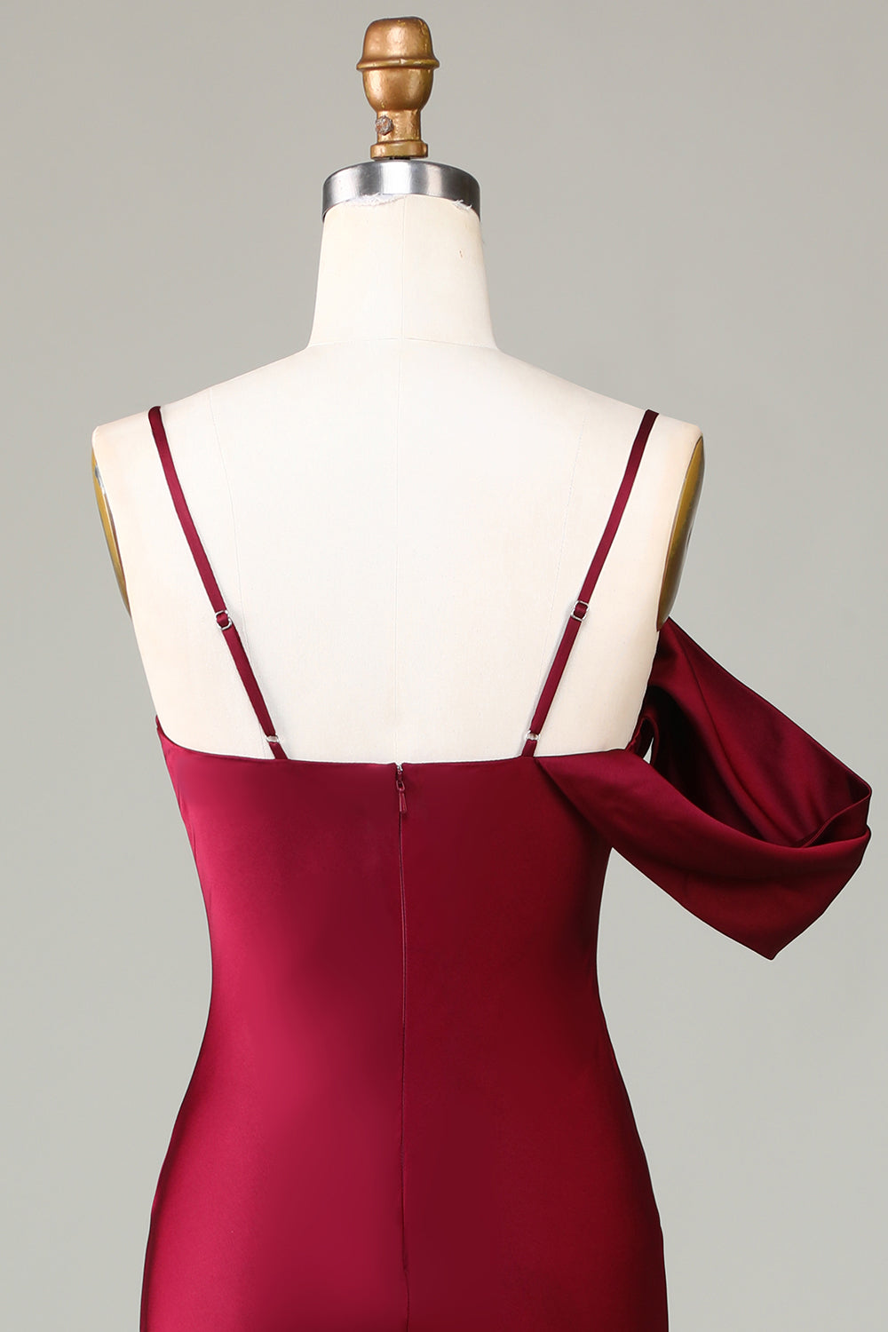 Havfrue ermeløs Cabemet lang brudepike kjole