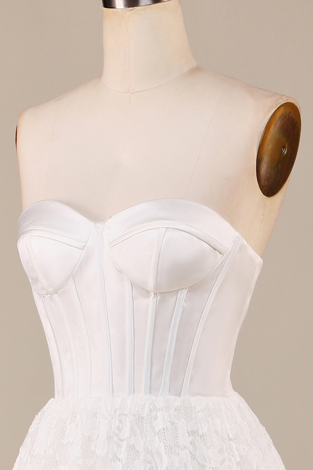 Ivory Lace Korsett Te-lengde brudekjole